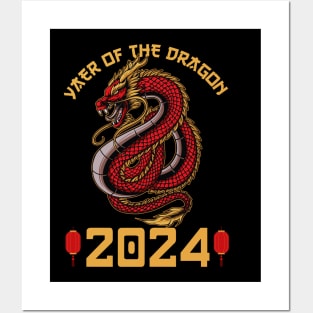 Year Of The Dragon 2024 Chinese Lunar 2024 Posters and Art